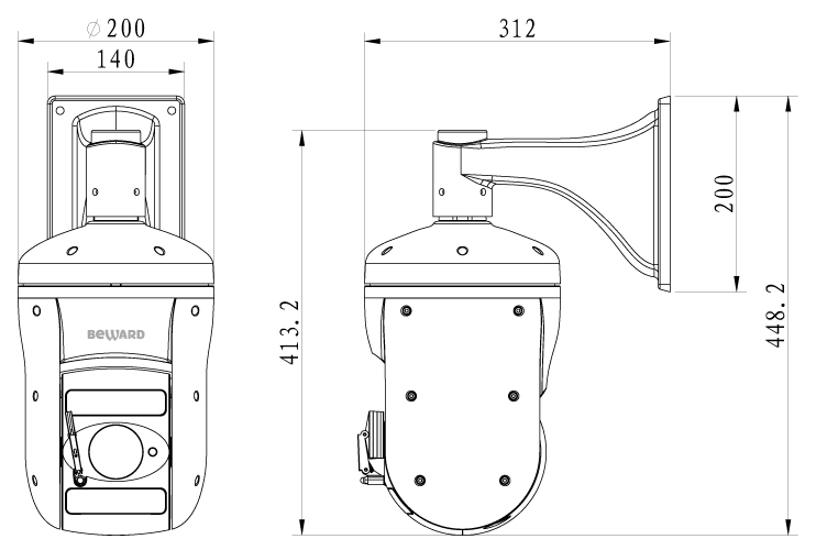 Beward B57-30RW видеокамера IP