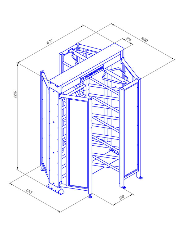 Ростов-Дон ПР1С/3М2 У Полноростовой роторный турникет