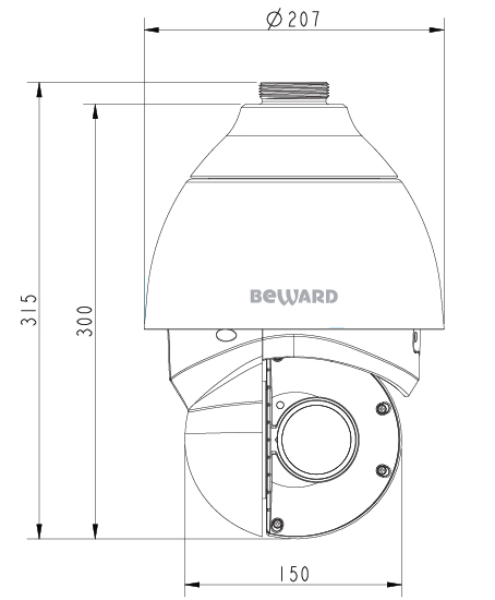 Beward BD208R22 видеокамера IP