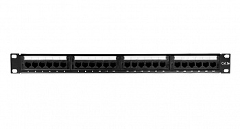 Netko Патч-панель UTP, 19", 24 порта RJ45, cat.5е, 1U, Dual type