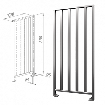 OXGARD ВЗР 2443.01-01 1020-Н Ограждение полноростовое 