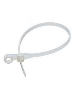 Хомут нейлоновый 150х3,6 бесцветный, с отверстием (100 шт)