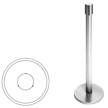 OXGARD ВЗР 2387.05 (2 метра черный с тормозом) Стойка ограждения передвижная с ремнем 