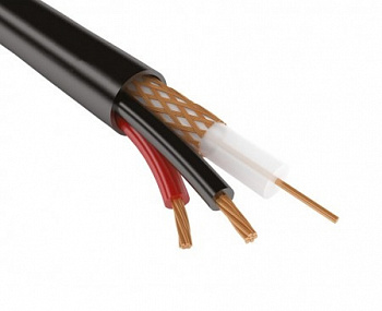 Eletec RG59 B/U+2x0.75 мм2 75 Ом, Outdoor, плоский, с тросом, 500 м Кабель комбинированный