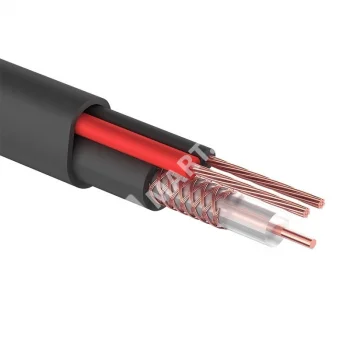 Netko Кабель коаксиальный КВК-П, (CU, оплетка 80 нитей CCA) + кабель питания 2x0.75 мм2