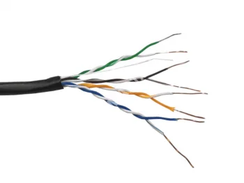 Netko Кабель UTP4 cat.5е, одножильный, 305м, Cu, наружный, Проходит Fluke тест, черный Gold