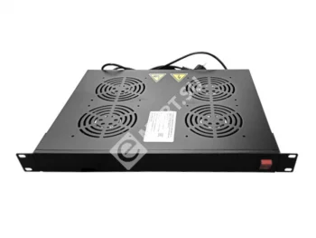 Netko Полка вентиляторная 19", 1U/4 вентилятора, с кабелем, черная 
