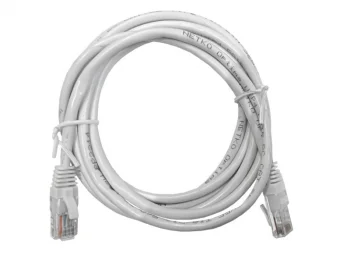 Netko Патч-корд UTP4 cat 5e, 2,0м, ВС, LSZH, белый, литой коннектор Optima